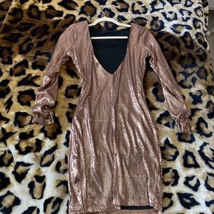 Long Sleeve Bodycon Dress with Sequins
